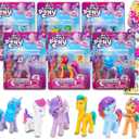 My Little Pony Mini Figures 6 Pack - Toy Bundle With 4" Cupcake Topper Figurines Plus Stickers, Bookmark | Party Supplies