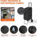 2 in 1 Shopping Carts for Groceries with 54L Waterproof Insulated Bag