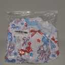 4th of July Toddler Baby Girl Swimsuit Patriotic Bow Swimwear Long Sleeve Zipper Rash Guard Ruffle Bathing Suit (Blue)