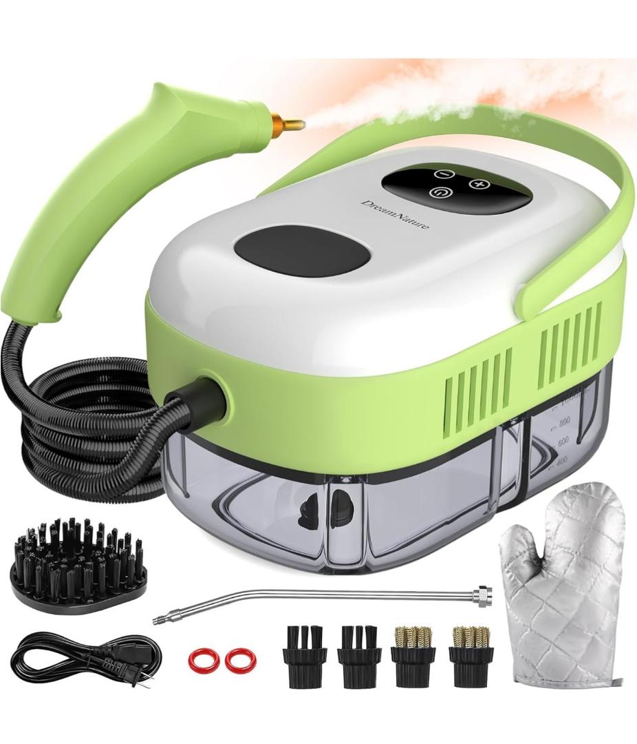 2500W Steam Cleaner for Home & Car, 10s Fast Heat Steamer for Cleaning, 6-Level Steam Control, Handheld Steam Cleaner with 37.19OZ Large Tank for Furniture, Grout, Tile and Floor