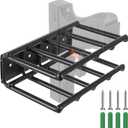 Shimeyao 1 Pcs Wall Mount Pistol Rack 4 Slots Gun Rack Metal Pistol Holder for Gun Safe Handgun Stand Hanger Fits Most Handguns with Laser Sights for Cabinet Storage Revolver Organizer, Black Coated