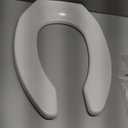 BEMIS 1955CT Commercial Open Front Plastic Toilet Seat, Heavy Duty Industrial Seat without Lid, Secure Installation for Long Lasting Use, Made in USA, Elongated, White