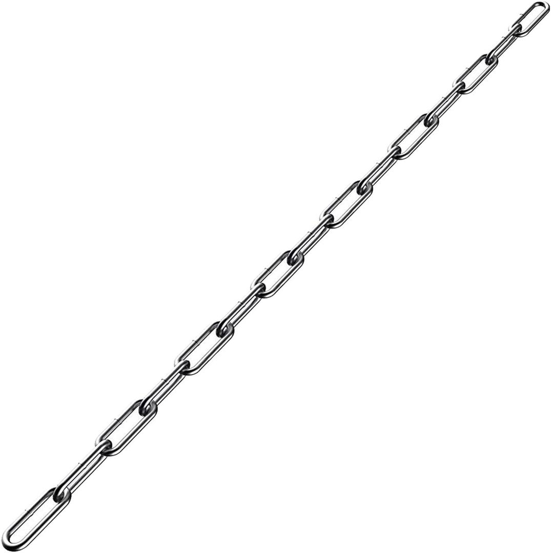Stainless Steel Chain, Lsqurel 13ft Metal Chain Link Chain Small 1/8in Light Duty Chain Utility Chain Jack Chain for Home Outdoor Camping Hanging etc (1/8in-13ft)
