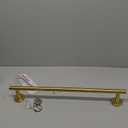 JQK Bath Towel Bar Brushed Gold, 18 Inch 304 Stainless Steel Thicken 0.8mm Towel Rack Bathroom, Towel Holder Wall Mount, Total Length 20.47 Inch TB110L18-BG