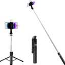 Tianle Selfie Stick with Fill Light, 51 Inch Phone Tripod Extendable Cell Phone Tripod Stand with Wireless Remote and Phone Holder Compatible with iPhone Android for Selfie, Video Recording, Photo