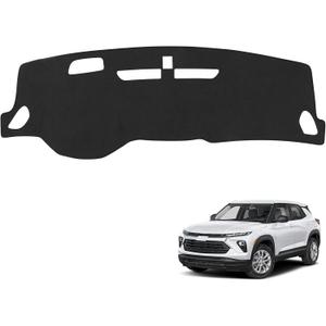 Black Dashboard Dash Board Cover Mat Carpet for Chevy Trailblazer 2021-2025 Accessories Dash Cover Flannel Material Dash Mat Sunshade