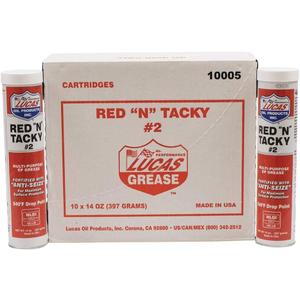 Stens Lucas Oil Red N Tacky Grease, (10 Pack)