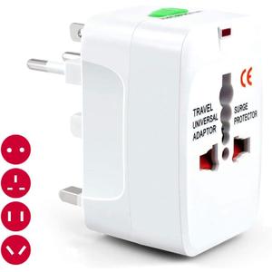 Portable Worldwide Universal Power Adapter Converter, All in One International Out of Country Travel Wall Charger Plug Compatible with USA, EU, UK, and AUS and More Outlets