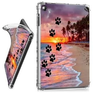 RWUTYTIUL for Amazon Kindle Fire Max 11 13th Generation, 2023 Release 11" Clear Tablet Case, Transparent Shockproof Protective Shell Lightweight TPU Case for Fire Max 11 2023, Dog Paw Print Beach RWUTYTIUL for Amazon Kindle Fire Max 11 13th Generation, 2023 Release 11" Clear Tablet Case, Transparent Shockproof Protective Shell Lightweight TPU Case for Fire Max 11 2023, Dog Paw Print Beach