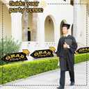 Landical 8 Pack 2026 Graduation Party This Way Yard Sign Arrow 17 x 6 Inch Double Sided Printed Directional Yard Sign with Stakes Black Graduate Party for Outdoor Graduation Supply(Gold)