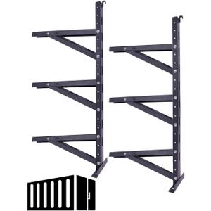 Shipping Container Shelving Rack Container Hanging Shelf Brackets Adjustable Rack Fit for 12in 24 in Lumber Efficient Storage Space No-drill Installation Vertical Storage