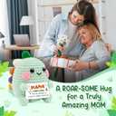2 x KILYHOME Gifts for Mom from Daughter Son Husband – Cute Dinosaur Crochet Plush for Mama, Funny “Mama You’re RAWR-Some” Gift, Handmade Birthday Gift for New Mom, Small Desk Decor Keepsake