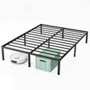 Sweetcrispy Full Size 12 Inch Platform Bed Frame, Heavy Duty Metal Foundation Frame, Noise-Free Sturdy Steel Slats, Underbed Storage, No Box Spring Needed, Quick Setup