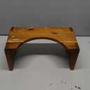 Foldable Toilet Stool, Acacia Wood Poop Stool for Potty Training, 7 Inch Wooden Bathroom Aid for Comfortable Posture, Non-Slip Grooved Design for Adults or Seniors