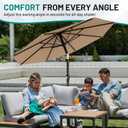 AreShark 10 FT Outdoor Patio Umbrella, Patio Table Umbrella with Push Button Tilt and Crank, Outdoor Patio Umbrellas with 8 Fiberglass Ribs, Patio Umbrellas for Market, Garden, Pool (Beige)