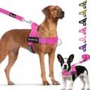 Lukovee No Pull Dog Harness & Leash Set - Heavy Duty Dog Vest Harness with Soft Padded for Medium Large Dogs, Adjustable Reflective Tactical Pet Harness for Easy Walk and Training (L, FU)