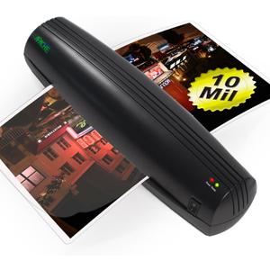 Apache 13 Inch 3-10 Mil Thermal Laminator for Better Seal for 5 Mil, Thick Projects in 10 Mil, Multiple 3-5 Mil Pouches At Once, Simple Reliable Compact Design Ideal for Office, School, Crafts & DIY