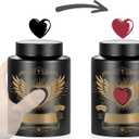 Pet Urn for Dogs and Cats Ashes, Memorials Stainless Steel Urn with a Variable Colour Love Heart to Present Endless Love, a Permanent Marker Pen for Adding Your pet's Name, for Large Dog and Cat