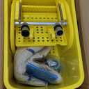 Matthew Cleaning 22 Quart Compact Mop Bucket INCL.2 Pack Mop Head with Side Press Wringer On Wheels,Tandem Portable Floor Cleaning Wavebrake,Ideal for Household,Industrial,Restaurant,Janitorial Use (Yellow)