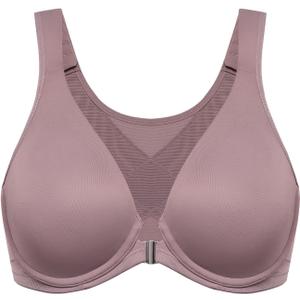 DELIMIRA Women's Front Closure Bras Posture Full Coverage Plus Size Underwire Unlined Back Support Plunge Seamless Bra B-H (40C)