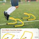 GHB Agility Hurdles 5/6 Pack Foldable Speed Agility Training Hurdles Adjustable Sturdy Hurdles Training Equipment Set with Carry Bag for Amateur, Athletes, Soccer, Basketball