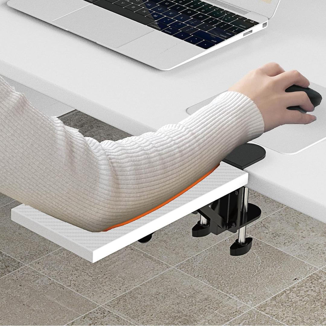 HONJIE Computer arm Support Bracket, Suitable for Office desks, Sturdy Mouse arm Support, Computer Desk Extender, Suitable for Home and Office, 14 x 6 inches
