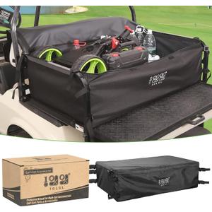 10L0L 4-Passenger Golf Cart Storage Bag, 800D PVC Dustproof Rear Bench Bag for Yamaha, EZGO, Club Car, No Drilling Required, Grocery Organizer with Secure Buckles