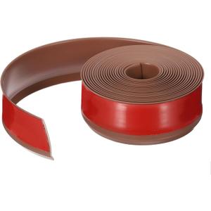 PATIKIL Peel and Stick Molding Trim for Walls, 16.4 Feet x 2 Inch Baseboard Trim Self Adhesive Wall Molding Trim Flexible PVC for Walls Home Protection Door Window Finishing Trim, Brown