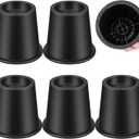 Bed Riser/Furniture Lift Bed/Bed risers/Furniture Lifter/Table risers/Frame Risers Create Under Bed Storage Heavy Duty for Furniture Height Adjustment Round Black (6 Pack, New 4 Inch)