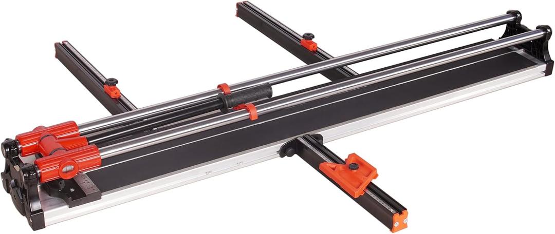 48" Double Guide Rails Manual Tile Cutting Machine Wide Aluminum Bottom Plate Ceramic Porcelain Floor Tile Cutter Heavy Duty 1200mm/120cm R2818T120
