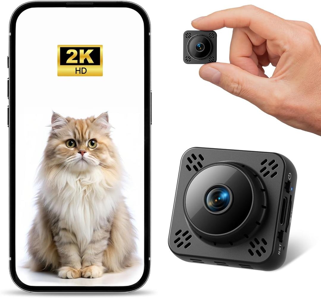 Shibet Hidden Camera, Mini Nanny Cam Wireless with Free Cloud Storage, WiFi & Offline Recording, Motion Detection & Night Vision for Home Security/Nanny/Pet/Baby Monitor
