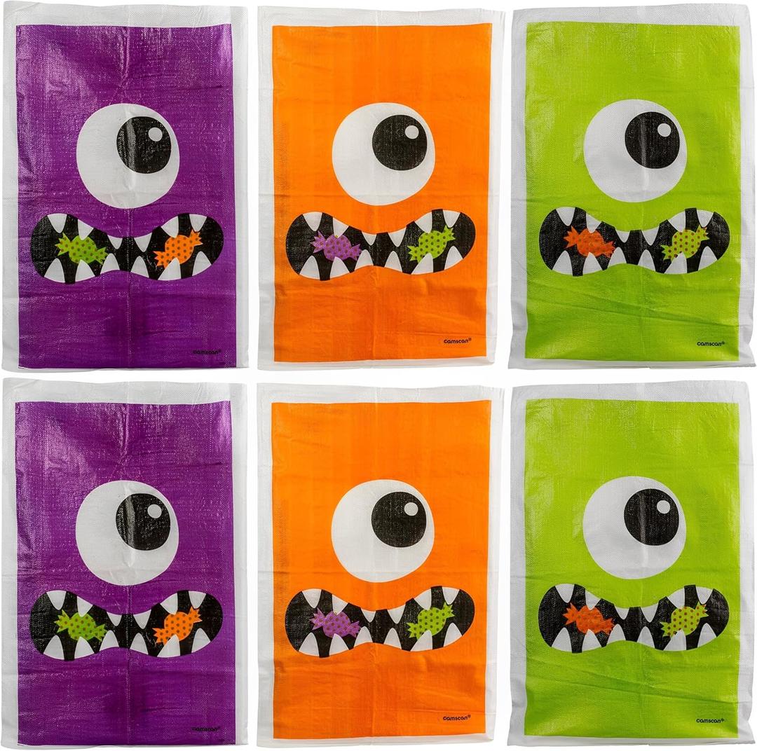 Boo Crew Woven Multicolor Potato Sacks - 41" (Pack of 6) - Extra Durable Racing Sack for Fun & Exciting Outdoor Games - Ideal Party Activity for Kids & Adults