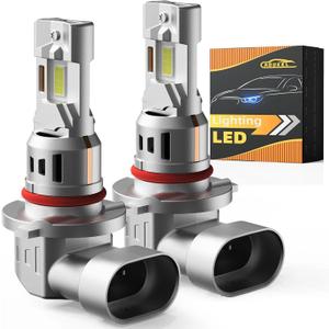 9006 Fog Light Bulbs, Super Bright 6500K Cool White,700% Brighter Than Halogen, Plug & Play, Mini Size Direct Fit, Pack of 2