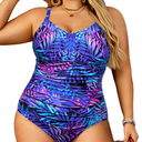 Aqua Eve Plus Size Swimsuit for Women Tummy Control One Piece Bathing Suit Vintage Swimwear
Size 18 W