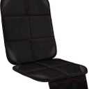 SMART ELF Car Seat Protector, Large Auto Protector for Child Seats with Thickest Padding and Non-Slip Backing Mesh Pockets for SUV, Sedan, Truck, Leather and Fabric - Black