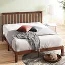 ZINUS Vivek Wood Platform Bed Frame with Headboard, Solid Wood Foundation with Wood Slat Support, No Box Spring Needed, Easy Assembly, Queen (Antique Espresso)