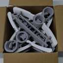 50 Pack Kids Hangers for Nursery Closet, Adjustable Non-Slip Toddler Baby Hangers with Windproof Buckle, 11-14" Infant Child Plastic Clothes Pant Hanger for Boys Girls Newborn Adult, Grey (Gray)