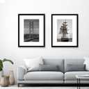 Wiscet 16x20 Picture Frame Set of 3, Display Pictures 11x14 with Mat or 16 x 20 Poster Frame without Mat, Wall Gallery Photo Frames, Black
