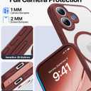Faiono Magnetic for iPhone 17 Case [Full Camera Protection][Military-Grade Protection][Compatible with MagSafe] Shockproof Protective Slim Phone Case for iPhone 17, Claret