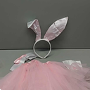 SATINIOR Bunny Costume Set Rabbit Ear Headband Collar Bow Tie Costume Cuffs Rabbit Tail for Halloween Party