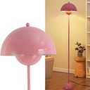 COSYLUX Modern Floor Lamp for Living Room, Industrial Tall Standing Lamp for Bedroom, Metal Shade Reflecting Light Reading Floor Lamp for Office, Nursery Room, Corner(Light Pink)