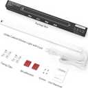MYPLUS 16 Inch Under Cabinet Lights with Hand Wave, Under Counter Lighting 4000K Natural White,Dimmable,Plug and Play,LED Lights for Kitchen Cabinet, Cupboard, Closet, Desk
