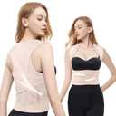 Posture Corrector for Women, Adjustable Back Support Brace for Neck, Shoulder, Clavicle & Upper Back Pain Relief, Breathable Posture Corrector for Women to Fix Hunchback & Slouching, Improve Posture