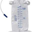 10 Pack Catheter Bags Leg Bag Urinary Drainage Bag with Cloth Straps Anti-Reflux Valve 32 Oz with 16 Tubing