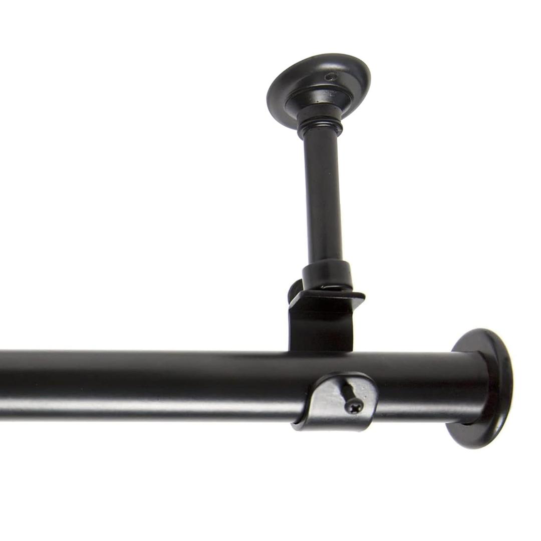 Room/Dividers/Now 108"-168" Hanging Curtain Rod With Brackets, Black - Ceiling Mount Curtain Rods Set for Windows, Doors, Dividers - 1-inch Diameter Adjustable Ceiling Wall Mount Hanging Rods