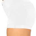 Govc Women Casual Summer Mid Waist Stretchy Denim Jean Shorts Junior Short Jeans (White, XL)