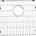 EBG1914 Stainless Steel Sink Grid and Protector, 19" x 14" With Rear Drain for Single Bowl Kitchen Sink Bottom, Polished Stainless Steel 