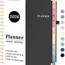 2026 Planner, Forvencer Calendar Planner Weekly and Monthly, Jan 2026-Dec 2026, 8.5" X 11", Hardcover Agenda Book, Daily Journal Organizer with Inner Pocket, Notebook for Office School, A4, Black