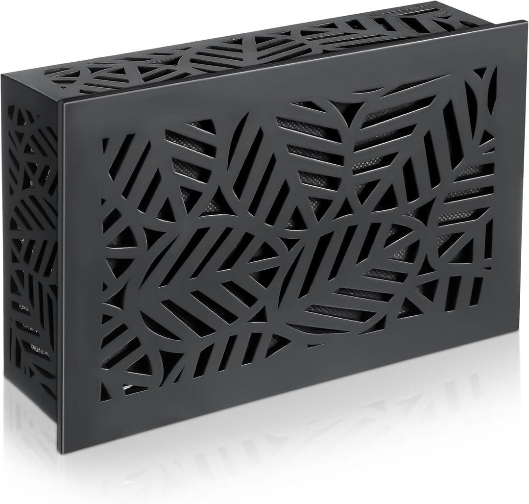 Saillong Doorbell Chime Cover Box Only, Upgrade Thickness Wooden Doorbell Cover Plate Inside House, Decorative Door Bell Box for Indoor/outdoor Home Wall, Easy to Install(Black)