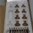 SAILING 10 Pack Cabinet Knobs- Antique Brass Single Hole Square Base Plate Drawer Handles Cabinet Handles Kitchen Bedroom Dresser Drawer Handles Knobs